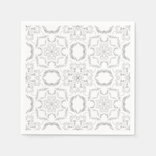 Serviette En Papier Motif mandala (Devant)