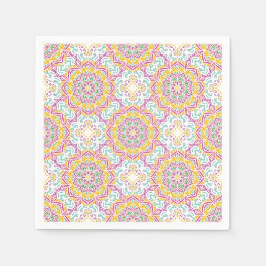 Serviette En Papier Motif Mandala (Devant)