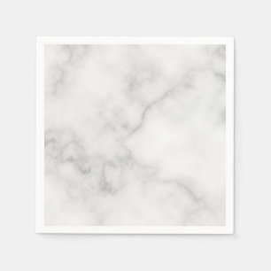 Serviette En Papier Motif Marbre blanc élégant