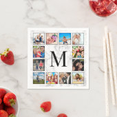 Serviette En Papier Motif Marbre blanc en pierre (En situation)