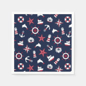 Serviette En Papier Motif marin nautique (Devant)
