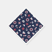 Serviette En Papier Motif marin nautique (Coin)