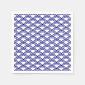 Serviette En Papier Motif Marine Blue Seigaiha (Devant)