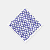 Serviette En Papier Motif Marine Blue Seigaiha (Coin)