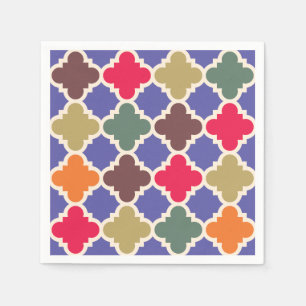 Serviette En Papier Motif marocain de mosaïque