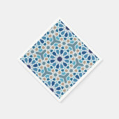Serviette En Papier Motif marocain en carreaux (Coin)