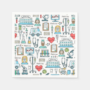 Serviette En Papier Motif Médicale de conception