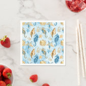 Serviette En Papier Motif mer et océan (En situation)
