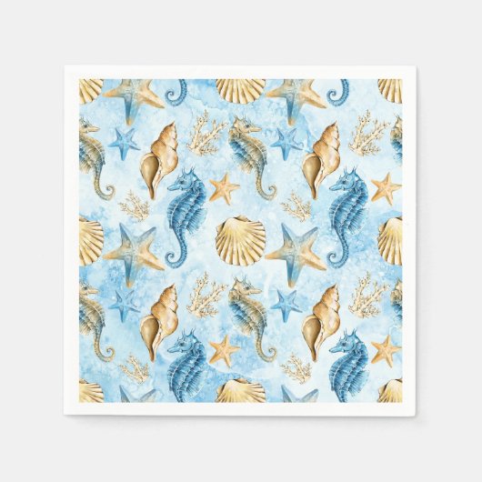 Serviette En Papier Motif mer et océan (Devant)