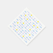 Serviette En Papier Motif météorologique étoilé, ensoleillé, nuageux (Coin)