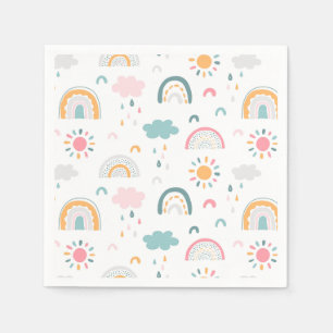 Serviette En Papier Motif météorologique mignon