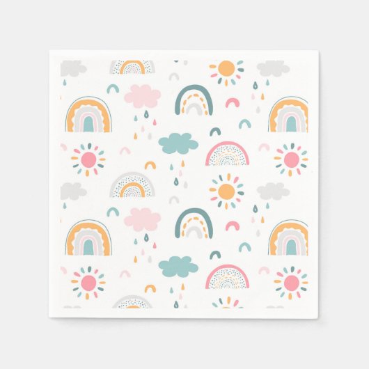 Serviette En Papier Motif météorologique mignon (Devant)
