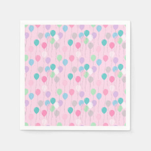 Serviette En Papier Motif mignon de ballons d'anniversaire sur