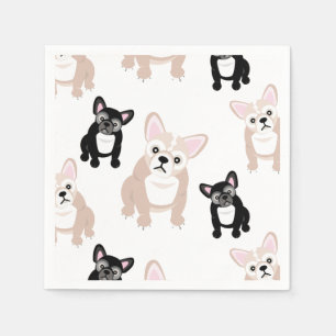 Serviette En Papier Motif mignon de bouledogue français