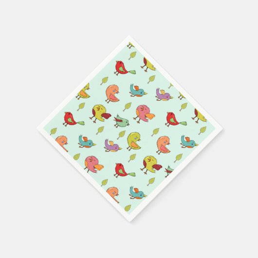 Serviette En Papier Motif mignon d'oiseaux Whimsical à main (Coin)