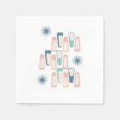 Serviette En Papier Motif Milieu de Siècle (Devant)