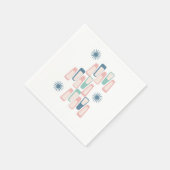 Serviette En Papier Motif Milieu de Siècle (Coin)