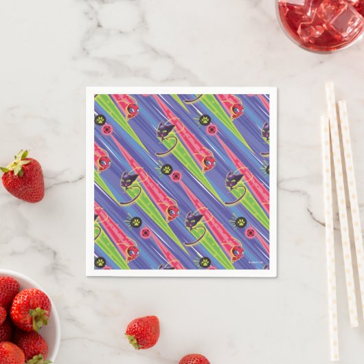 Serviette En Papier Motif Miraculaire Kwamis Tikki & Plagg (En situation)