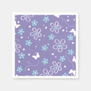 Serviette En Papier Motif moderne de papillon et de fleur