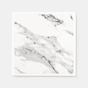 Serviette En Papier Motif moderne en marbre blanc gris noir