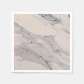 Serviette En Papier Motif moderne en marbre noir gris rose (Devant)