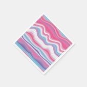 Serviette En Papier Motif moderne Hot rose violet bleu vague (Coin)