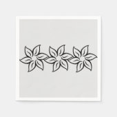 Serviette En Papier Motif moderne stylisé moderne gris argent tendance (Devant)