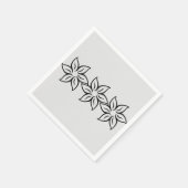 Serviette En Papier Motif moderne stylisé moderne gris argent tendance (Coin)