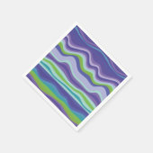 Serviette En Papier Motif moderne violet bleu vague (Coin)