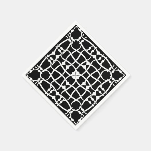 Serviette En Papier Motif monochromatique Art nouveau (Coin)