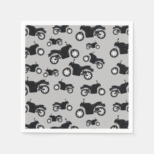 Serviette En Papier Motif moto (Devant)