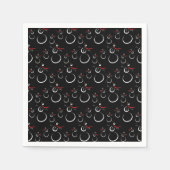 Serviette En Papier Motif motoneige d'hiver mignon noir (Devant)