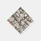 Serviette En Papier Motif mur en pierre de rouble (Coin)