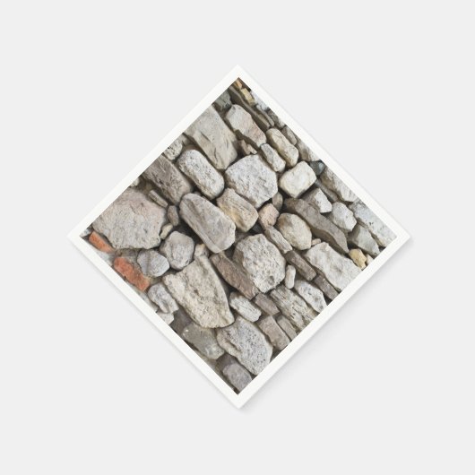 Serviette En Papier Motif mur en pierre de rouble (Coin)