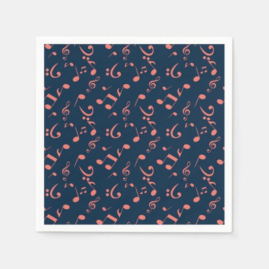 Serviette En Papier Motif musical (Devant)
