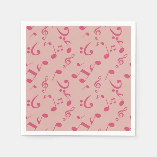 Serviette En Papier Motif musical (Devant)