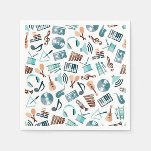 Serviette En Papier Motif musical