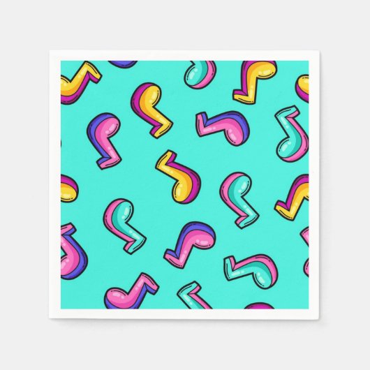 Serviette En Papier Motif musical (Devant)