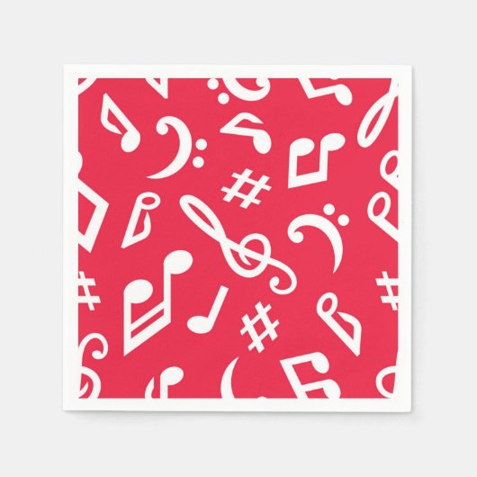 Serviette En Papier Motif musical (Devant)