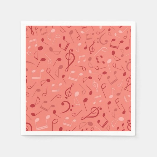 Serviette En Papier Motif musical (Devant)
