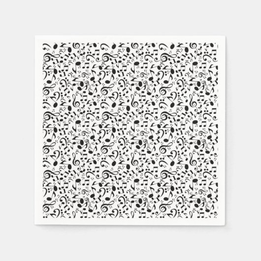 Serviette En Papier Motif musical (Devant)