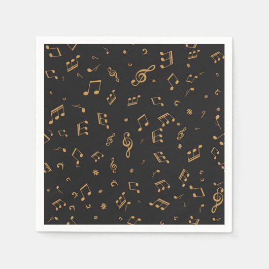 Serviette En Papier Motif musical (Devant)