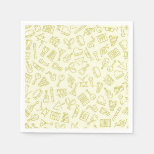 Serviette En Papier Motif musical