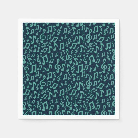 Serviette En Papier Motif musical (Devant)