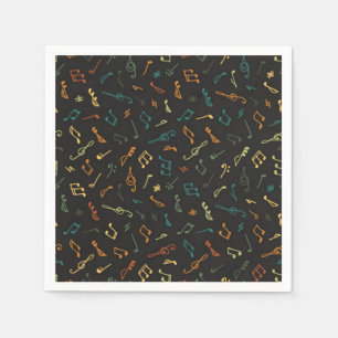 Serviette En Papier Motif musical