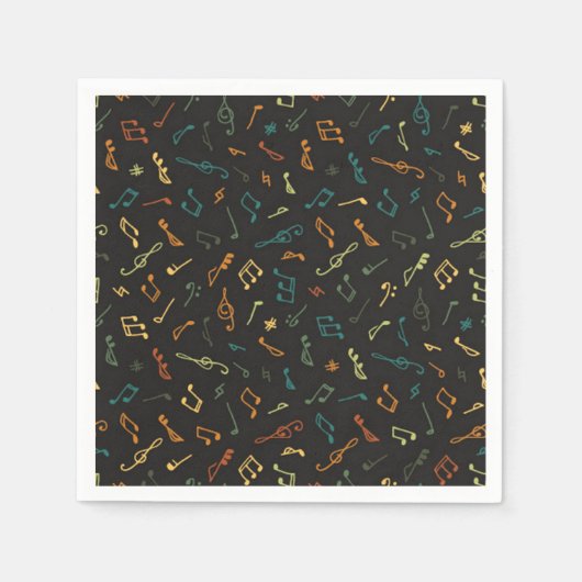 Serviette En Papier Motif musical (Devant)