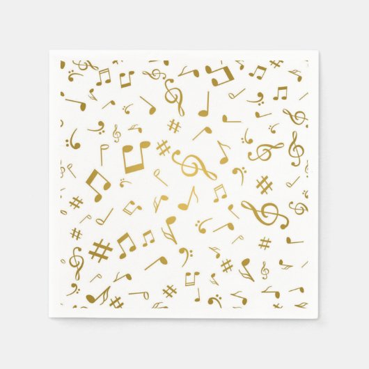 Serviette En Papier Motif musical (Devant)