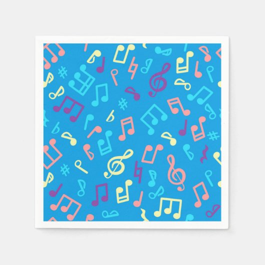 Serviette En Papier Motif musical (Devant)