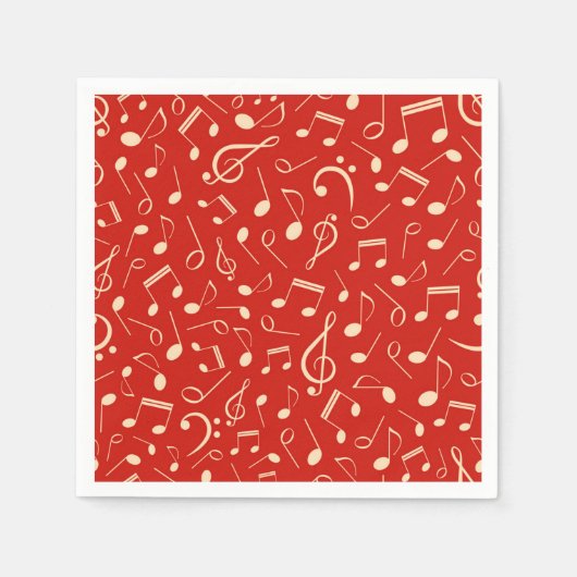 Serviette En Papier Motif musical (Devant)