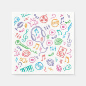 Serviette En Papier Motif musical (Devant)
